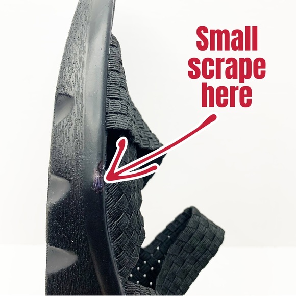 Bernie Mev Lihi Brighten Black Elastic Basketweave Wedge Sandals  - Size US 9.5 - Picture 8 of 9